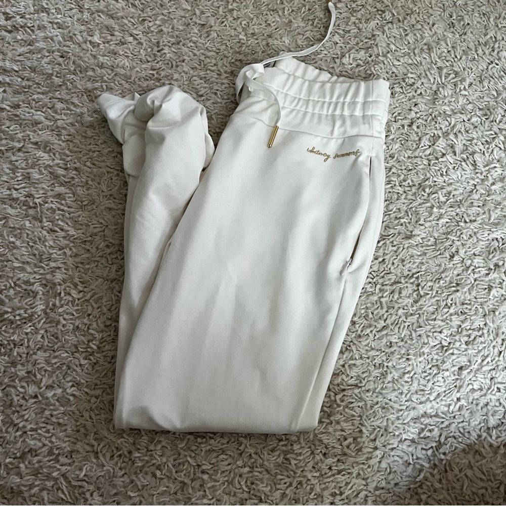 gymshark x whitney simmons ivory joggers size xs